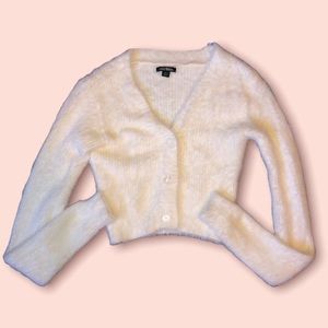 Cropped Soft Wild Fable Buttoned Sweater